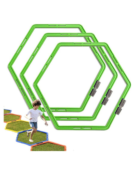 Anillo de Agilidad Hexagonal CZ-XING - Entrenamiento Físico 3 Pcs