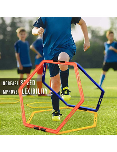 Anillo de Agilidad Hexagonal CZ-XING - Entrenamiento Físico 3 Pcs