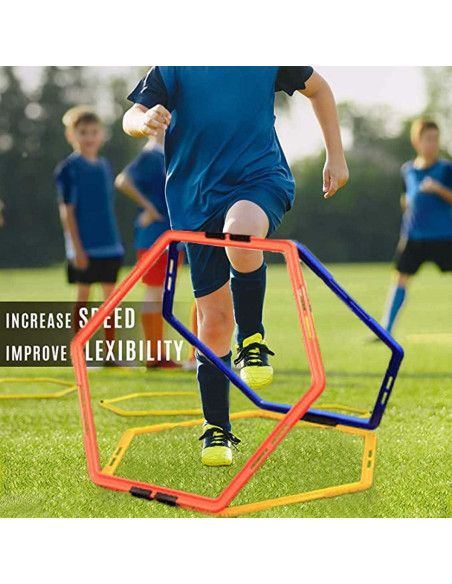 Anillo de Agilidad Hexagonal CZ-XING - Entrenamiento Físico 3 Pcs