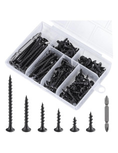 Kit de Tornillos para Drywall Wensilon Negros Phillips 1.27-5.08 cm