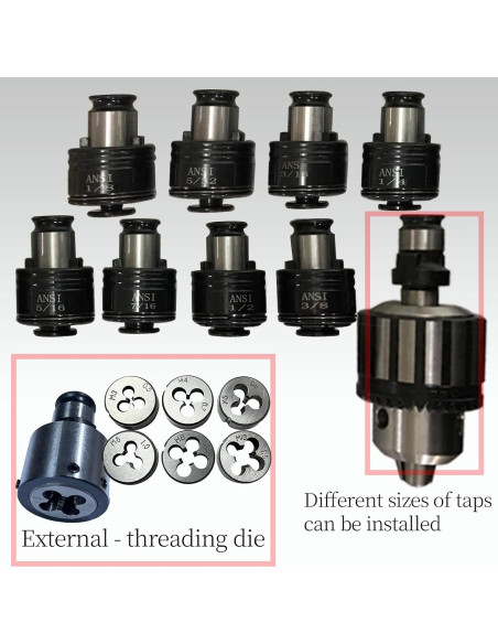 Máquina de Taladrado Neumática Melwozhwu GS7125 970mm M3-M12