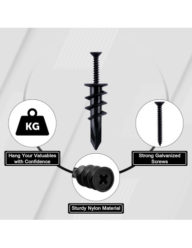 KURUI Kit de Anclajes de Yeso Autoperforantes 140 Piezas 34kg