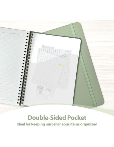 Cuaderno Espiral Tapa Dura A5 VALOME Verde 146 Páginas