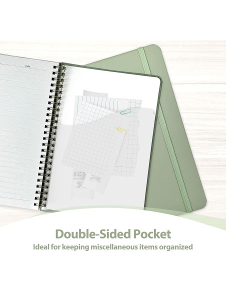 Cuaderno Espiral Tapa Dura A5 VALOME Verde 146 Páginas