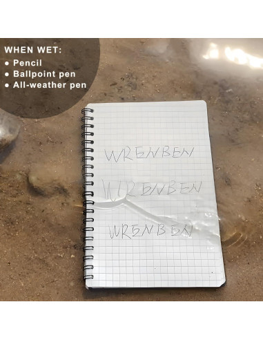 Cuadernos Espirales Impermeables WRENBEN 2PCS 100 Páginas