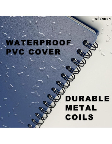 Cuadernos Espirales Impermeables WRENBEN 2PCS 100 Páginas