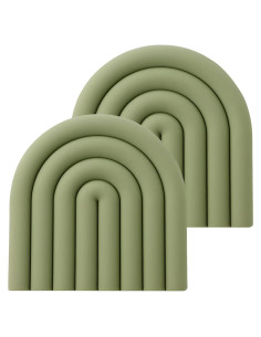 Trivete de Silicona Limpio y Puro Verde 15x15 cm - Juego de 2