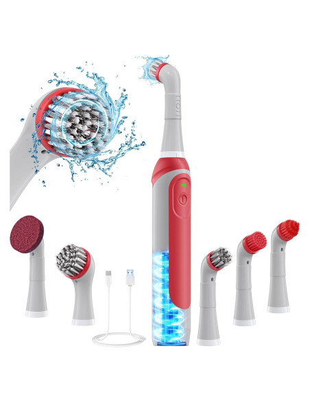 Cepillo de Lechada Eléctrico kHelfer Recargable con 5 Cabezas