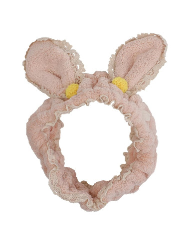 Cinta para el cabello Hofar con orejas de conejo - Rosa