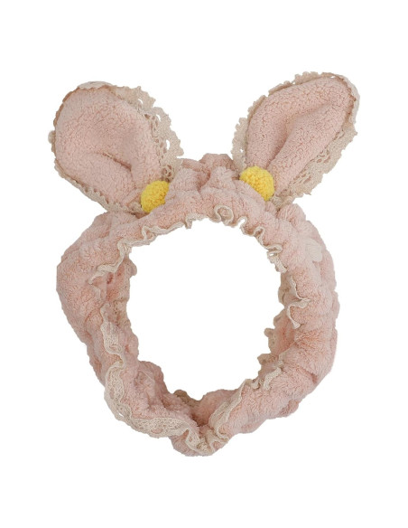 Cinta para el cabello Hofar con orejas de conejo - Rosa