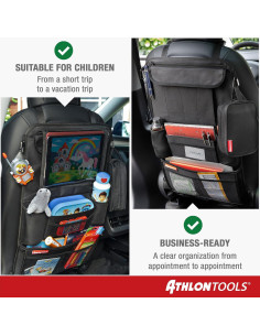 Organizador de Asiento de Coche ATHLON TOOLS con Soporte para Tablet 2