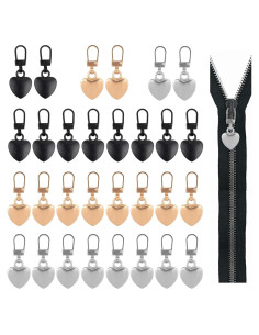 30 Tiradores de Cremallera de Metal Desmontables Framendino