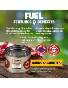 Sterno S'mores Calor - Combustible de Etanol Paquete de 2 2
