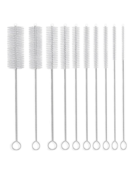 Juego de 10 cepillos de limpieza PEAKTREND 20 cm acero inoxidable