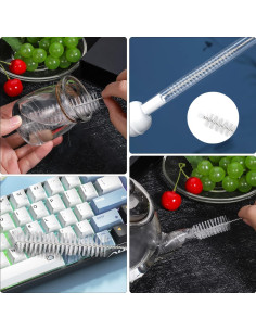 Juego de 10 cepillos de limpieza PEAKTREND 20 cm acero inoxidable 2