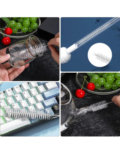 Juego de 10 cepillos de limpieza PEAKTREND 20 cm acero inoxidable