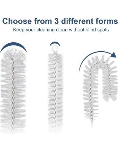 Juego de 10 cepillos de limpieza PEAKTREND 20 cm acero inoxidable