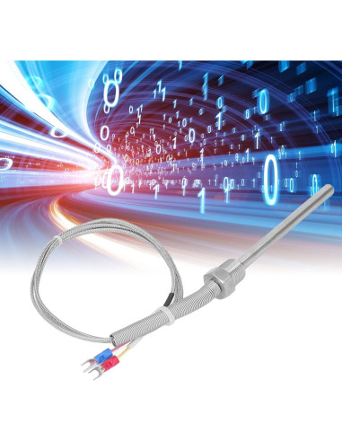 Termopar Tipo K Srliya 0-400C 8mm x 100mm Sonda Inoxidable