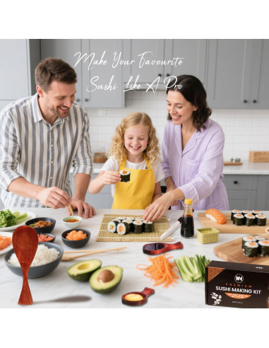 Kit de Sushi Premium Wimitools - 10 Piezas, Madera Natural