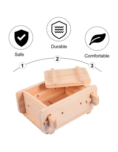 Molde de Tofu de Madera Hemoton 22.5x19.5x10.5 cm Ecológico