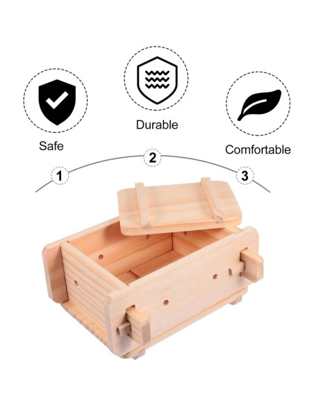 Molde de Tofu de Madera Hemoton 22.5x19.5x10.5 cm Ecológico