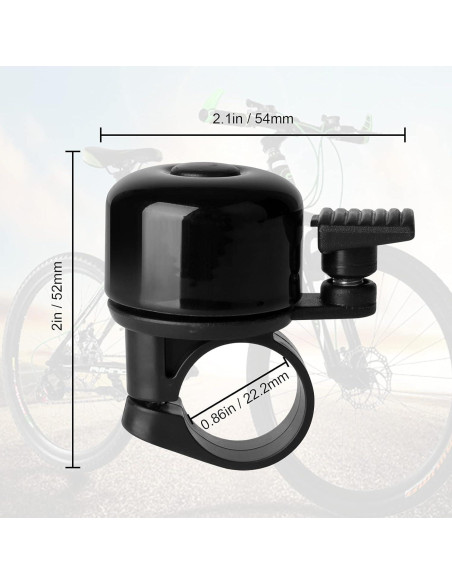Timbre de Bicicleta Binudum JH-1 Clásico 2 Pcs Negro