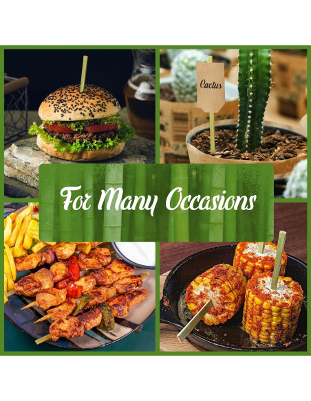 Palitos de Bambú BambooMN 25cm - 100 Piezas para Kebab