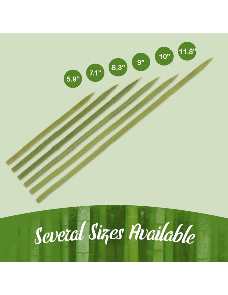 Palitos de Bambú BambooMN 25cm - 100 Piezas para Kebab