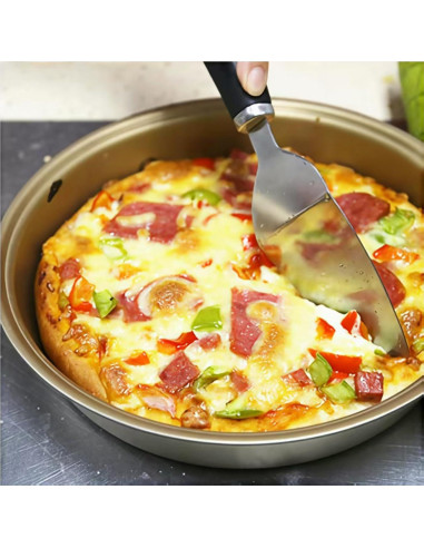 Cortador de Pizza KCUISHANW CSW525 con Espátula - Acero Inoxidable