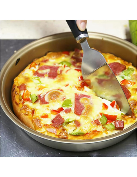 Cortador de Pizza KCUISHANW CSW525 con Espátula - Acero Inoxidable