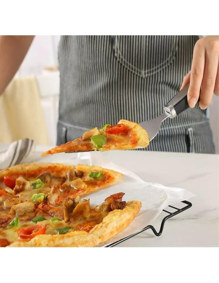 Cortador de Pizza KCUISHANW CSW525 con Espátula - Acero Inoxidable