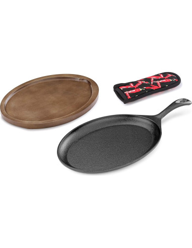 Juego de Fajitas de Hierro Fundido New Star 1028614 25.4x17.8cm