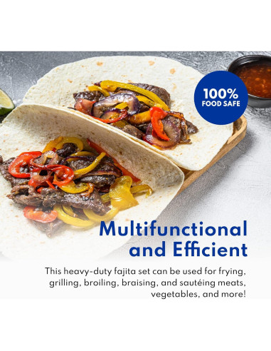 Juego de Fajitas de Hierro Fundido New Star 1028614 25.4x17.8cm