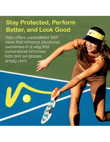 Visera Deportiva VISTO UV Transparente Ajustable Algodón 100%