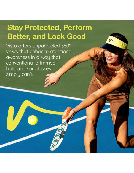 Visera Deportiva VISTO UV Transparente Ajustable Algodón 100%