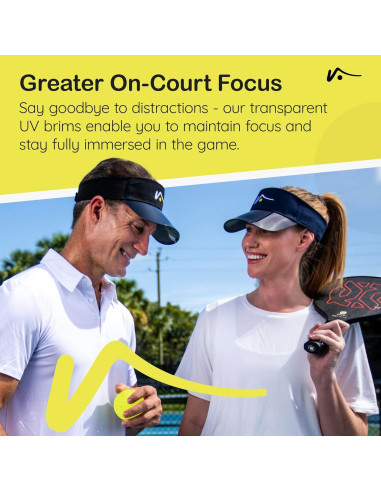 Visera Deportiva VISTO UV Transparente Ajustable Algodón 100%