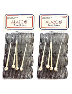 Rodillos de Cepillo Vintage Alazco 8 Piezas 7.62 cm