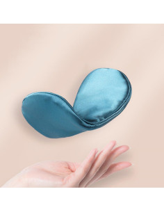 Máscara para dormir de seda Bodbop ajustable azul 20x10 cm 2