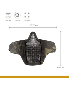 Máscara de Malla Plegable OneTigris 15.24 cm Táctica Militar 2