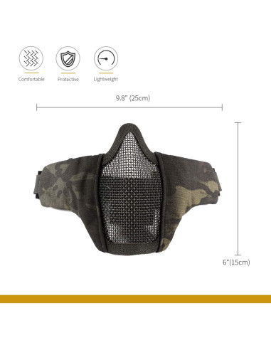 Máscara de Malla Plegable OneTigris 15.24 cm Táctica Militar