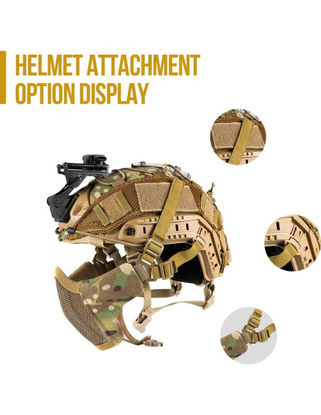 Máscara de Malla Plegable OneTigris 15.24 cm Táctica Militar