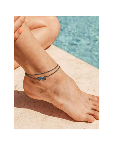 Brazalete de Tobillo Iniciales Prosteel Ajustable Acero Inoxidable