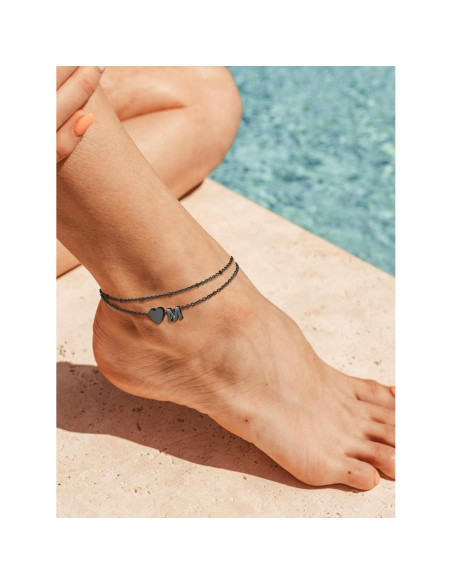 Brazalete de Tobillo Iniciales Prosteel Ajustable Acero Inoxidable