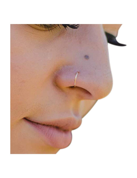 Aro de Nariz de Oro Sólido 14k 8mm 22g Ellie J Maui