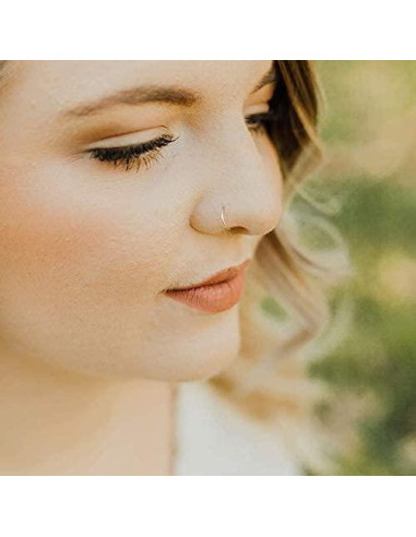 Aro de Nariz de Oro Sólido 14k 8mm 22g Ellie J Maui