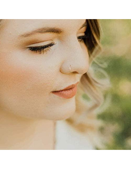 Aro de Nariz de Oro Sólido 14k 8mm 22g Ellie J Maui