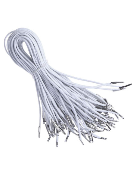 Cuerdas Elásticas con Barbas EXCEART 100 Unidades 28cm Blancas