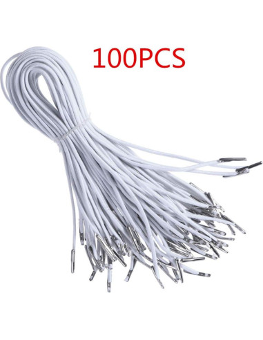 Cuerdas Elásticas con Barbas EXCEART 100 Unidades 28cm Blancas