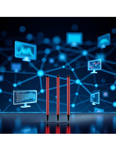 Set de 3 Plumas Estilográficas Rojas Fansoftiks para Pantallas Táctiles