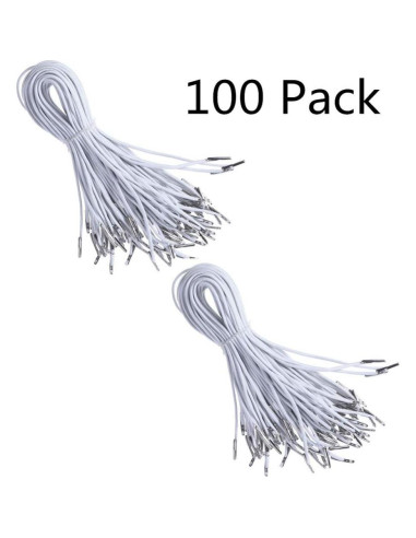 Cuerdas Elásticas con Barbas EXCEART 100 Unidades 28cm Blancas
